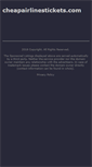 Mobile Screenshot of cheapairlinestickets.com